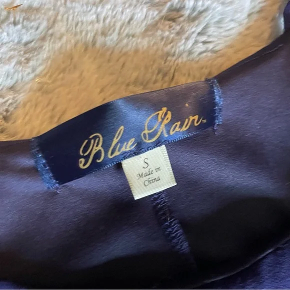 Francesca’s Collection Blue Rain Boho Tie Dye Midi Draped Dress - SMALL - Picture 5 of 10